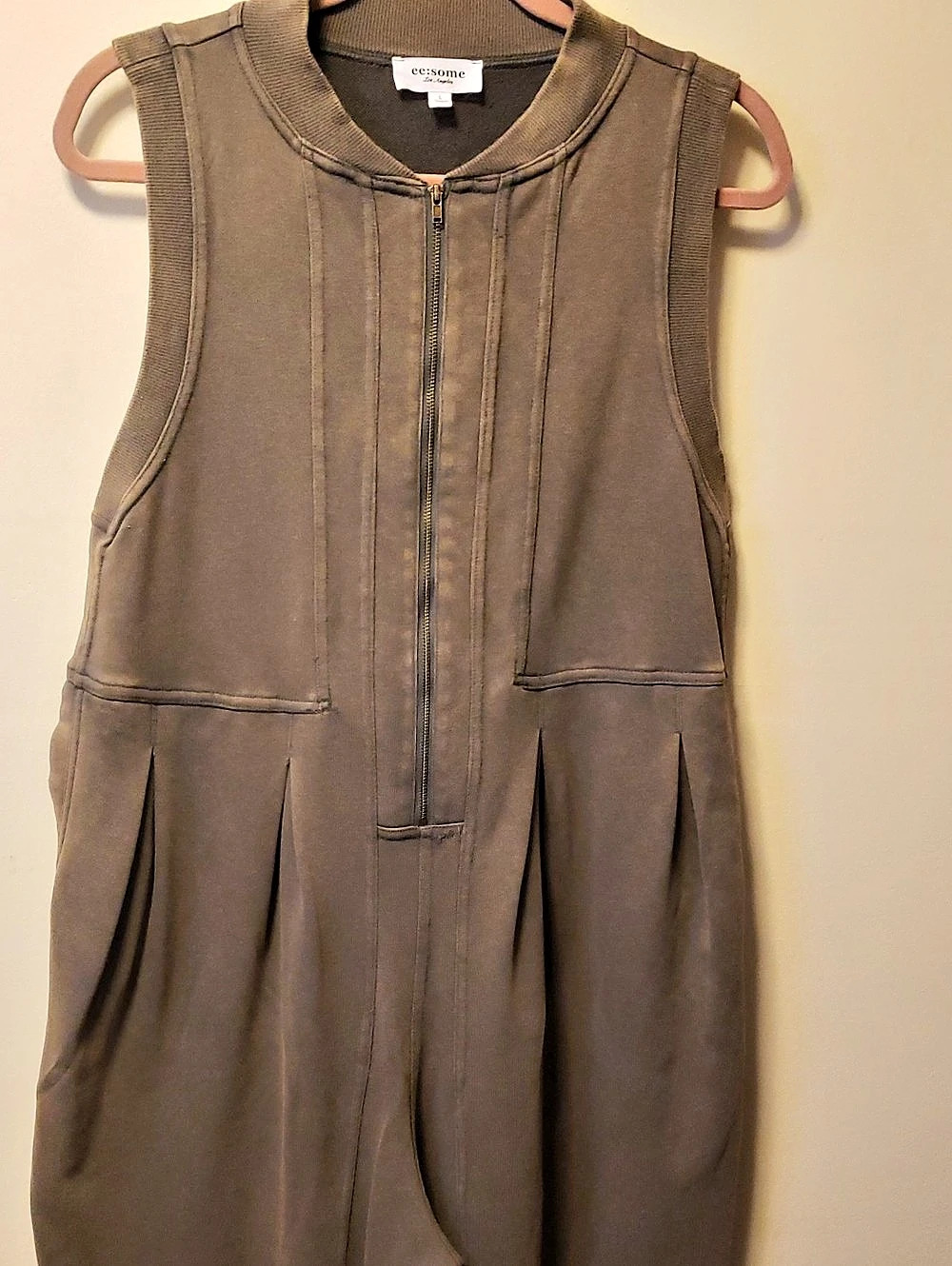 ee:some Wide Leg Jumpsuit in Brown Size Large